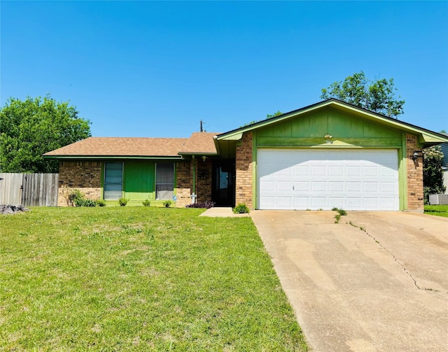 802 Yorktown Dr, Temple, TX 76504 - single story home featuring brick siding, concrete driveway, an attached garage, and central air condition unit