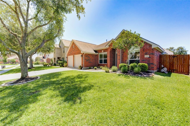 12006 Bright Landing Ct, Pearland, TX 77584 - view of front of property with brick siding, concrete driveway, and an attached garage