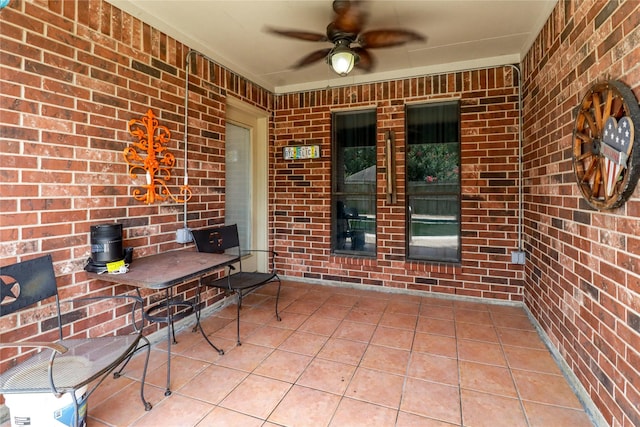 37 N Erik Dr, Angleton, TX 77515 - view of patio / terrace with ceiling fan