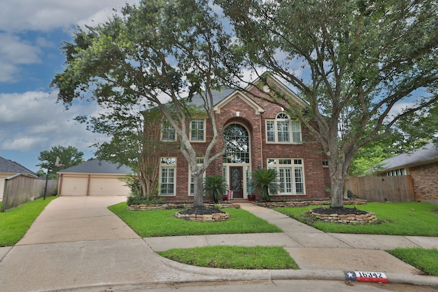 16342 Granite Park Ct, Cypress, TX 77429 - traditional-style house with brick siding and driveway