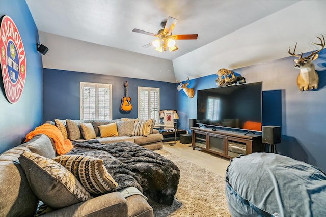 16342 Granite Park Ct, Cypress, TX 77429 - carpeted living room featuring a ceiling fan
