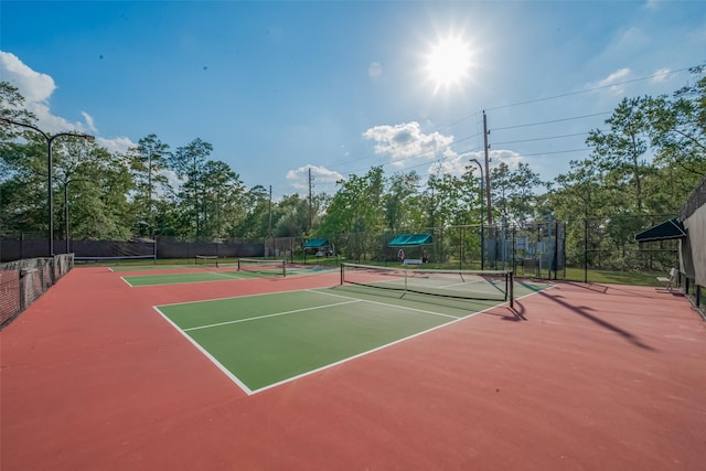 12214 Francel Ln, Cypress, TX 77429 - view of tennis court featuring community basketball court