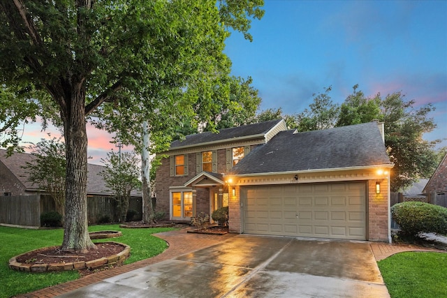 1510 Apple Park Dr, Katy, TX 77450 - view of front of property featuring brick siding, a garage, driveway, and roof with shingles