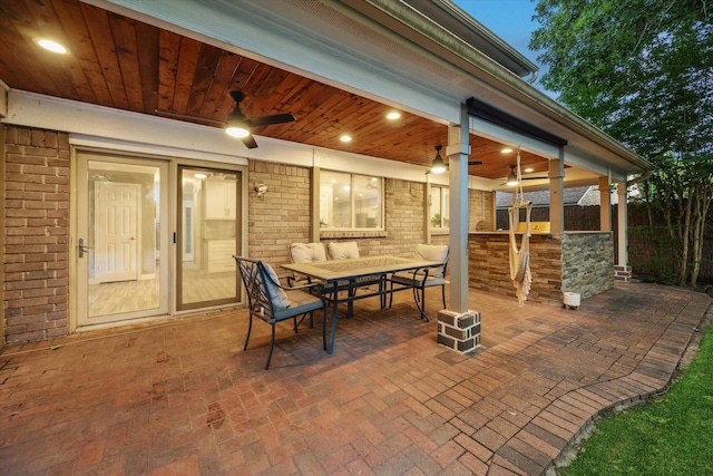 1510 Apple Park Dr, Katy, TX 77450 - view of patio with a ceiling fan and outdoor dining space
