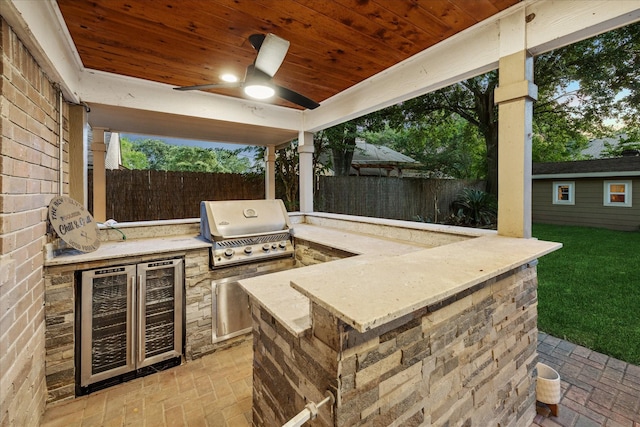 1510 Apple Park Dr, Katy, TX 77450 - view of patio with beverage cooler