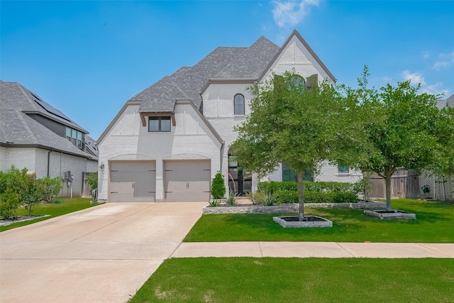 29118 Sage Trace Ct, Fulshear, TX 77441 - french provincial home with a front yard, concrete driveway, brick siding, and roof with shingles
