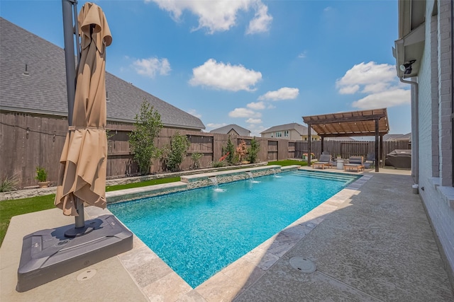 29118 Sage Trace Ct, Fulshear, TX 77441 - view of pool featuring a patio, a pergola, and a fenced backyard