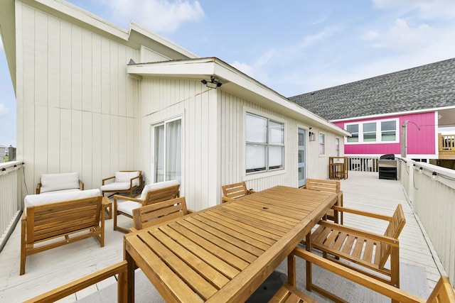 971 Mary Ann, Crystal Beach, TX 77650 - deck with outdoor dining area and outdoor lounge area