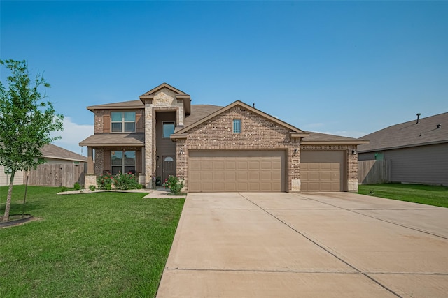 308 Morning Dove Trl, Sealy, TX 77474 - traditional home with brick siding, a garage, and concrete driveway