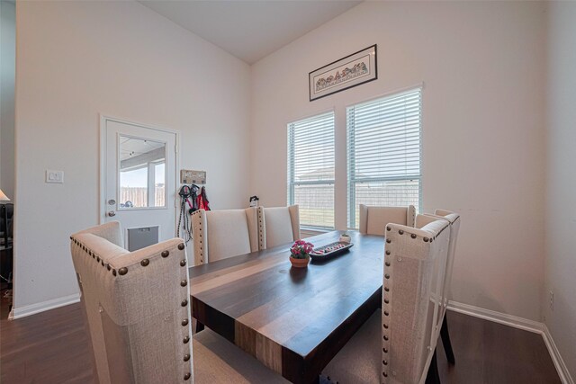 308 Morning Dove Trl, Sealy, TX 77474 - dining space with baseboards and wood finished floors