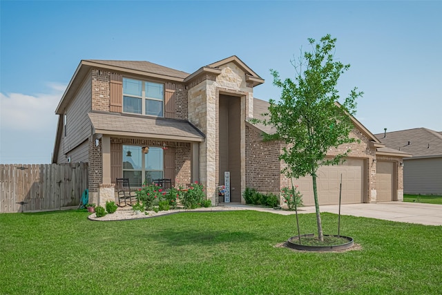 308 Morning Dove Trl, Sealy, TX 77474 - view of front facade featuring brick siding, a garage, driveway, and a shingled roof