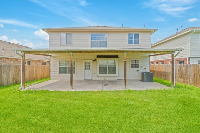 13911 Fraser Lake Ln, Houston, TX 77083 - back of house featuring a patio area and central AC unit