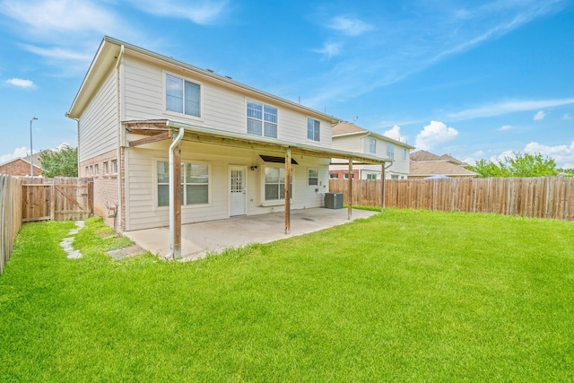 13911 Fraser Lake Ln, Houston, TX 77083 - rear view of property featuring a patio, a gate, and central air condition unit