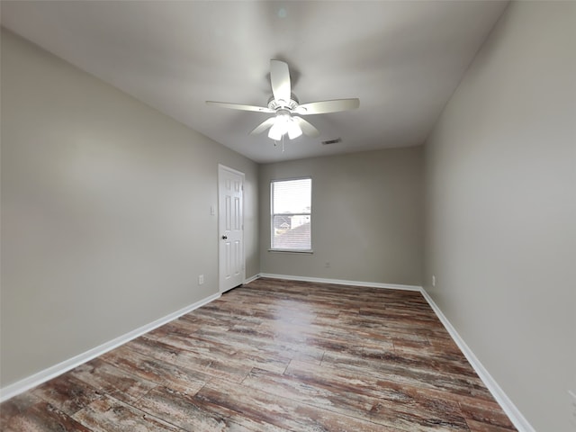 10807 Tobar Falls Cir, Houston, TX 77064 - unfurnished room with wood finished floors, ceiling fan, and baseboards