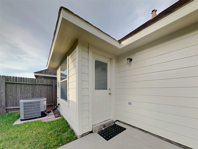 10807 Tobar Falls Cir, Houston, TX 77064 - doorway to property with cooling unit
