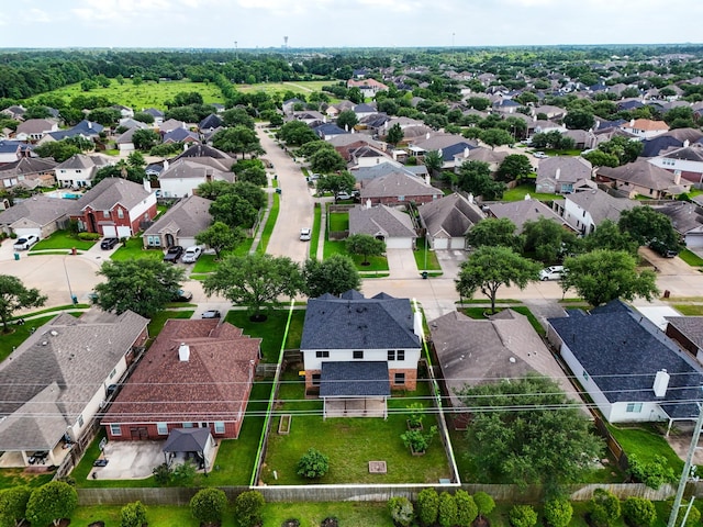 3102 Spring Flower Ln, Spring, TX 77388 - aerial perspective of suburban area with property parcel outlined