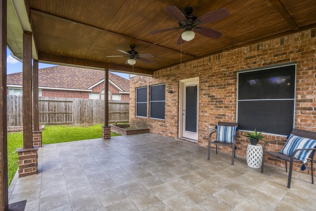 3102 Spring Flower Ln, Spring, TX 77388 - view of patio / terrace featuring a ceiling fan