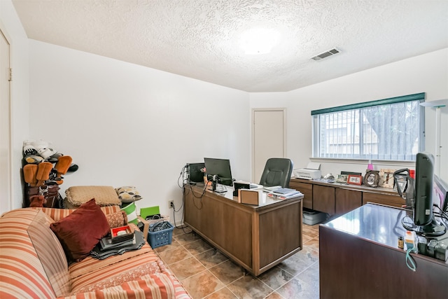 12206 Tawakom Dr, Tomball, TX 77375 - home office with a textured ceiling