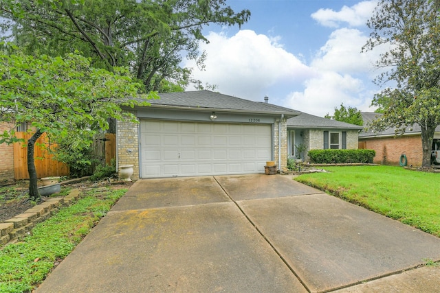 12206 Tawakom Dr, Tomball, TX 77375 - ranch-style house with brick siding, concrete driveway, and an attached garage
