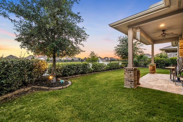 24743 Levante Dr, Richmond, TX 77406 - view of yard featuring a patio area and a ceiling fan
