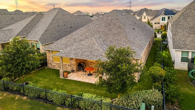 24743 Levante Dr, Richmond, TX 77406 - aerial view at dusk of a residential view