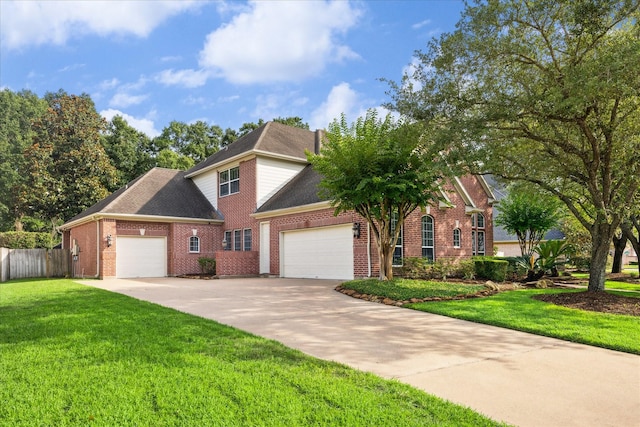 22719 Arbor Stream Dr, Katy, TX 77450 - view of front of house with a garage, brick siding, driveway, and a shingled roof
