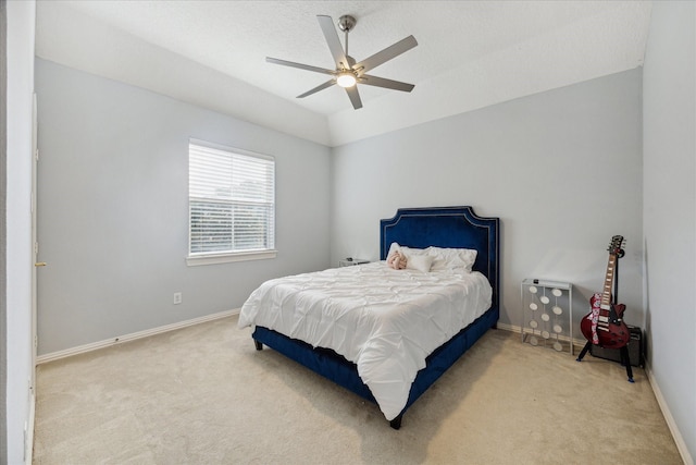 22719 Arbor Stream Dr, Katy, TX 77450 - carpeted bedroom featuring baseboards, ceiling fan, and lofted ceiling