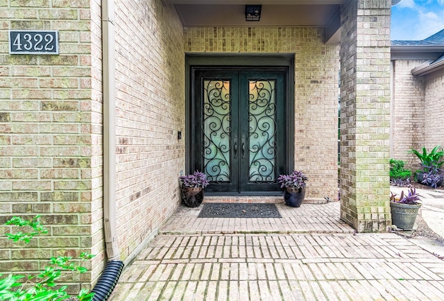 4322 Cannondale Ln, Katy, TX 77450 - property entrance featuring french doors and brick siding
