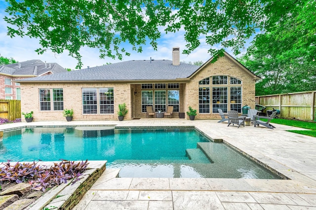 4322 Cannondale Ln, Katy, TX 77450 - view of pool with a patio area and a fenced backyard
