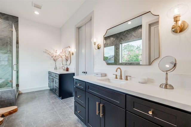 1724 Ridgewood St, Houston, TX 77006 - bathroom with two vanities and a shower stall