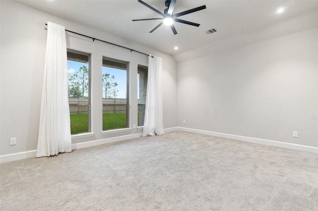 11439 Bush Clover Dr, Cypress, TX 77433 - carpeted spare room featuring ceiling fan, baseboards, and recessed lighting