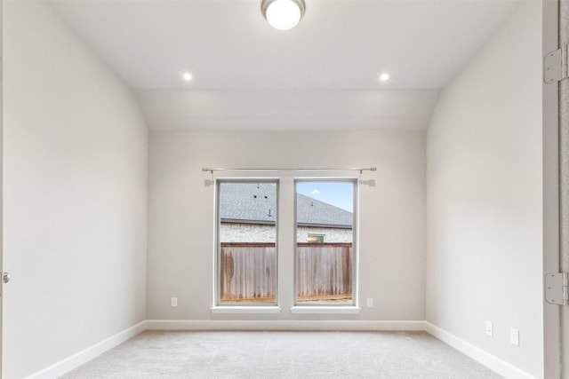 11439 Bush Clover Dr, Cypress, TX 77433 - empty room featuring light carpet, baseboards, and recessed lighting