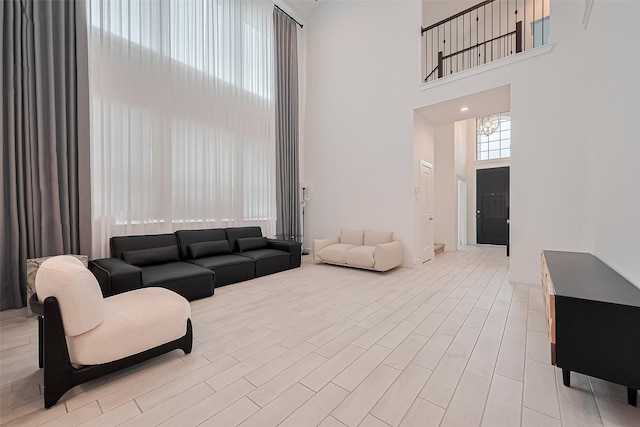21307 Metallic Blue Dr, Cypress, TX 77433 - living room with a high ceiling
