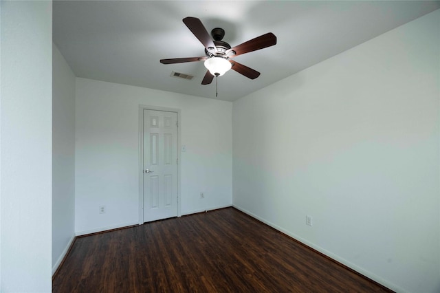 1405 Saulnier St, Houston, TX 77019 - spare room with dark wood finished floors and a ceiling fan