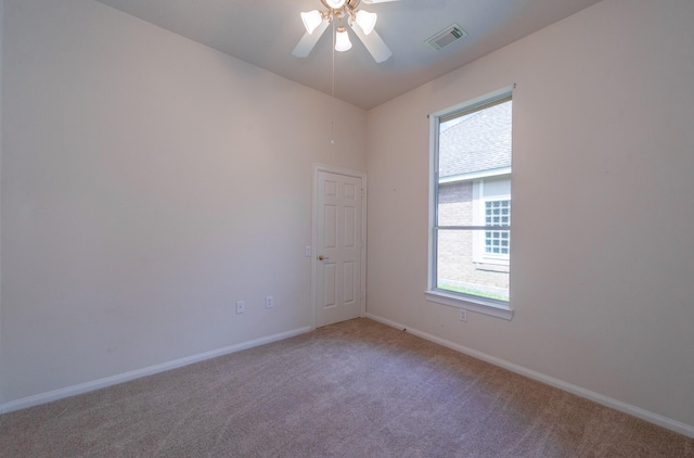 5226 Englewood Point Ct, Katy, TX 77494 - spare room with light colored carpet, plenty of natural light, baseboards, and a ceiling fan