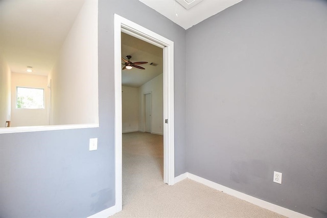 6935 Yellowstone Way Dr, Houston, TX 77054 - corridor featuring carpet flooring, attic access, and baseboards