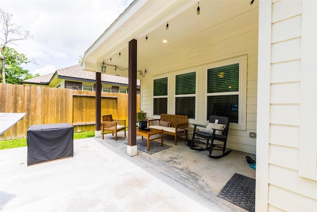 16935 Lagos Ln, Crosby, TX 77532 - view of patio / terrace with outdoor lounge area