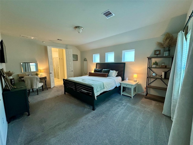 16935 Lagos Ln, Crosby, TX 77532 - bedroom featuring carpet and vaulted ceiling