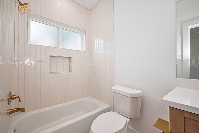 6023 Maybell, Houston, TX 77091 - full bath featuring toilet, vanity, and  shower combination
