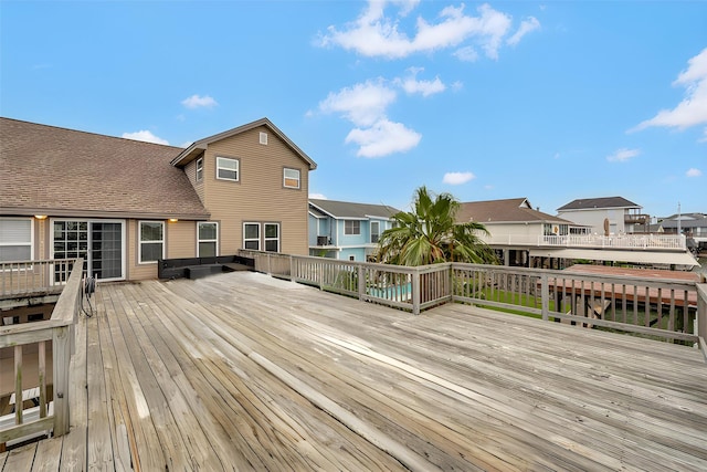 1302 Tiki Dr, Tiki Island, TX 77554 - deck featuring a residential view