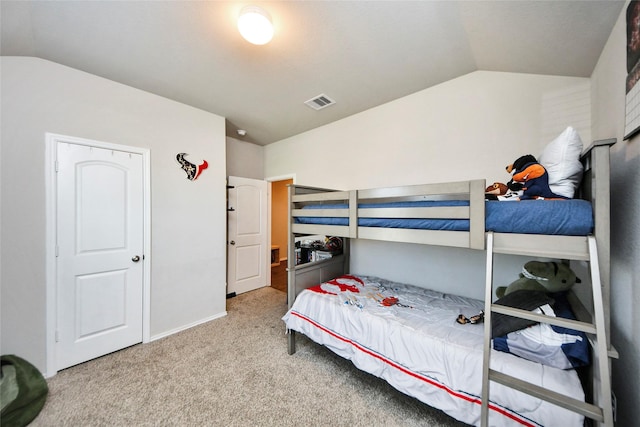 14133 Sharktooth Hill Ln, Conroe, TX 77384 - bedroom with vaulted ceiling and carpet