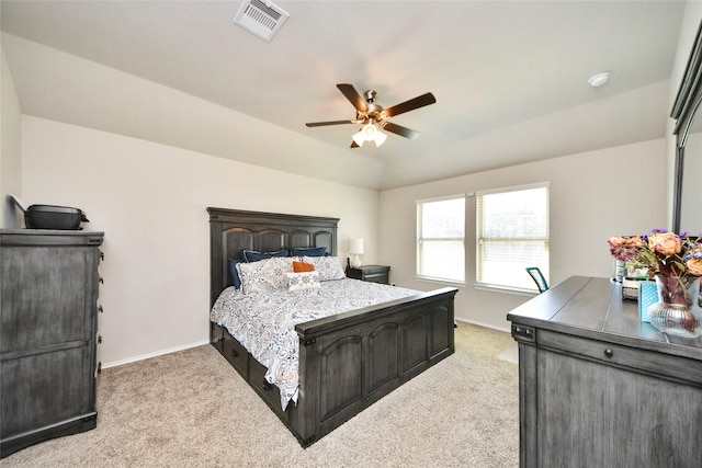 14133 Sharktooth Hill Ln, Conroe, TX 77384 - bedroom featuring light colored carpet, baseboards, and ceiling fan