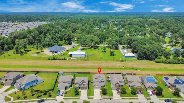 15543 Sheldon Ridge Way, Houston, TX 77044 - aerial perspective of suburban area featuring a forest