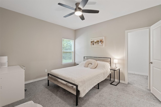237 Ridgeside Ct, Montgomery, TX 77316 - bedroom featuring carpet flooring, baseboards, and ceiling fan