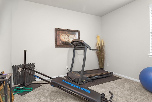 1217 Antelope Passing Dr, Montgomery, TX 77316 - exercise room featuring baseboards and carpet flooring