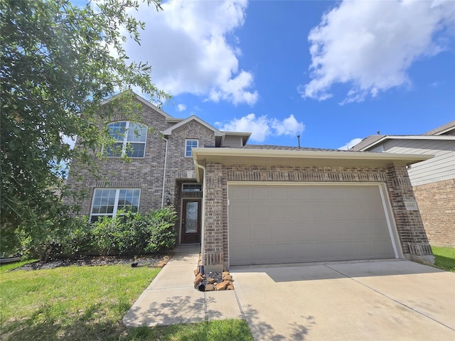 3559 Britton Burrow Way, Richmond, TX 77406 - traditional-style house with concrete driveway, an attached garage, and brick siding