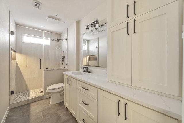 2906 Riata Ln, Houston, TX 77043 - full bath with a shower stall, toilet, and vanity