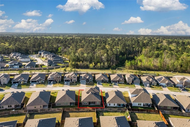 13854 Rock Island Trl, Conroe, TX 77384 - aerial view of residential area featuring a forest and property boundaries highlighted