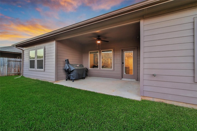 13854 Rock Island Trl, Conroe, TX 77384 - back of house with ceiling fan and a patio