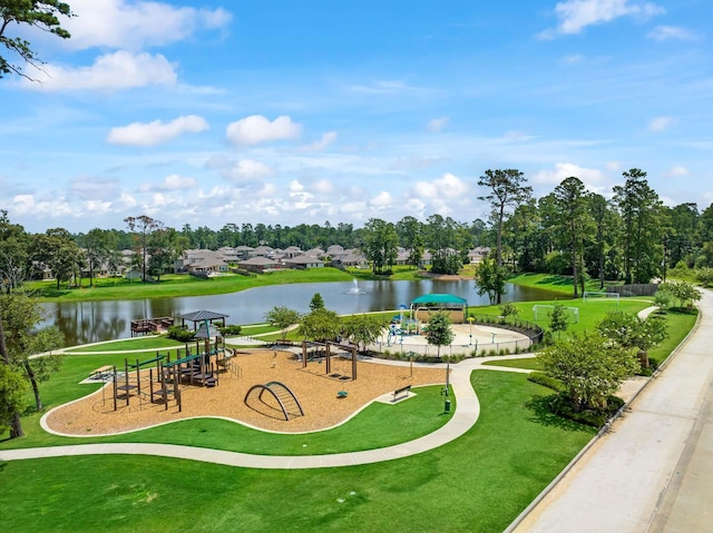 8634 Blueberry Ash St, Magnolia, TX 77354 - surrounding community with a water view and a yard